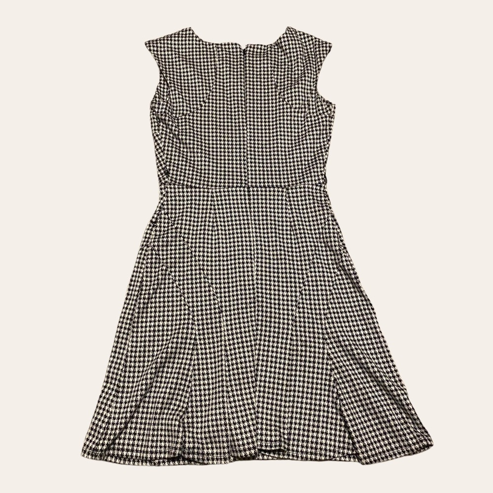 Merona Black and White Houndstooth Midi Dress - Picture 2 of 4